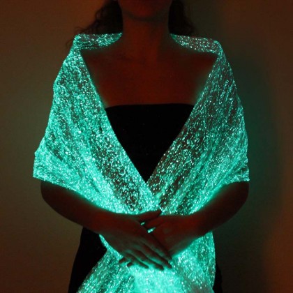 LUMISHAWL PINK (LUMINOUS FIBER OPTIC FABRIC SHAWL)