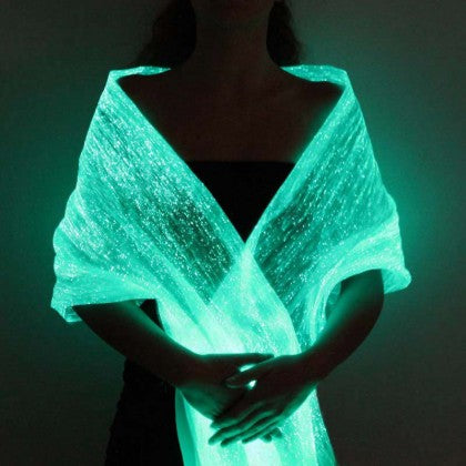 LUMISHAWL SILVER (LUMINOUS FIBER OPTIC FABRIC SHAWL)