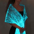 LUMISHAWL LIGHT BLUE (LUMINOUS FIBER OPTIC FABRIC SHAWL)
