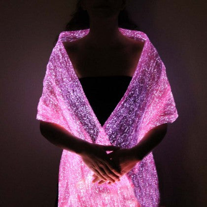 LUMISHAWL PINK (LUMINOUS FIBER OPTIC FABRIC SHAWL)