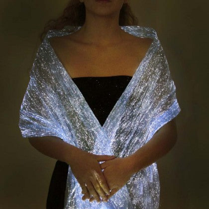 LUMISHAWL BLUE (LUMINOUS FIBER OPTIC FABRIC SHAWL)
