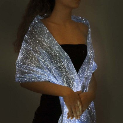 LUMISHAWL BLUE (LUMINOUS FIBER OPTIC FABRIC SHAWL)