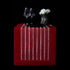 TABLE RUNNER (LUMINOUS FIBER OPTIC FABRIC) - RED STRIPED