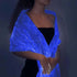 LUMISHAWL LIGHT BLUE (LUMINOUS FIBER OPTIC FABRIC SHAWL)