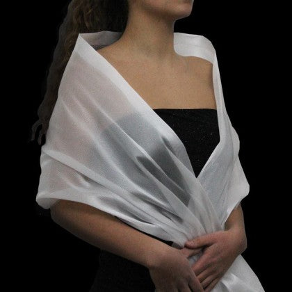 LUMISHAWL SILVER (LUMINOUS FIBER OPTIC FABRIC SHAWL)