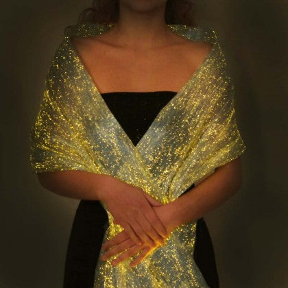 LUMISHAWL BLUE (LUMINOUS FIBER OPTIC FABRIC SHAWL)