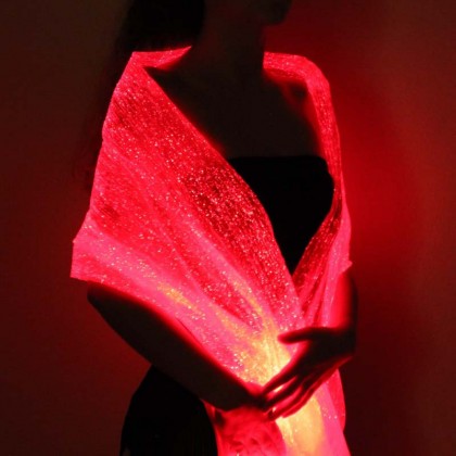 LUMISHAWL PINK (LUMINOUS FIBER OPTIC FABRIC SHAWL)