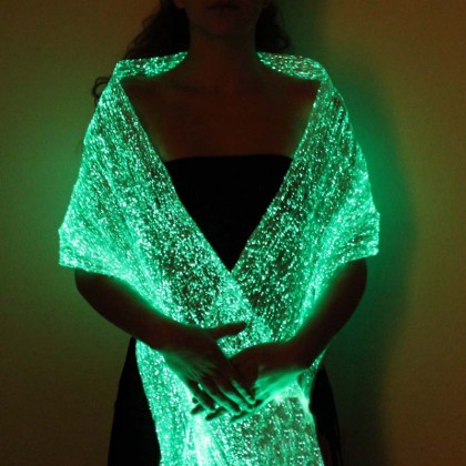 LUMISHAWL PINK (LUMINOUS FIBER OPTIC FABRIC SHAWL)