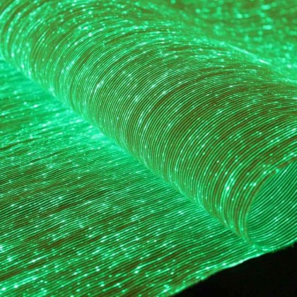 PAOLA FLUO YELLOW FABRIC (LUMINOUS FIBER OPTIC FABRIC)