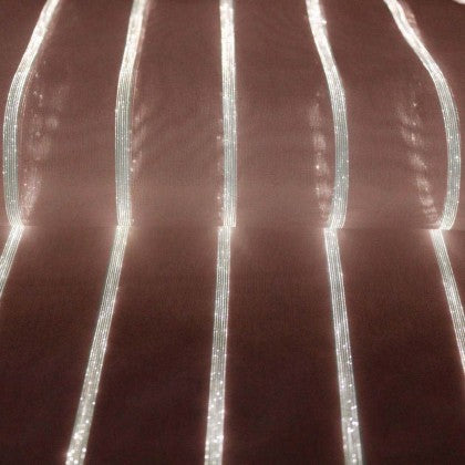 TABLE RUNNER (LUMINOUS FIBER OPTIC FABRIC) - RED STRIPED