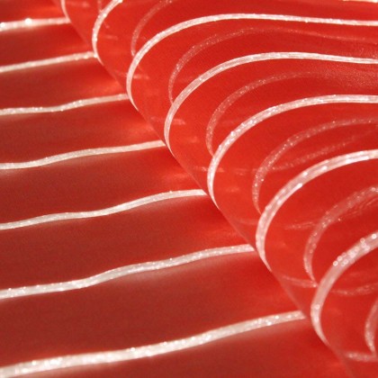 TABLE RUNNER (LUMINOUS FIBER OPTIC FABRIC) - RED STRIPED