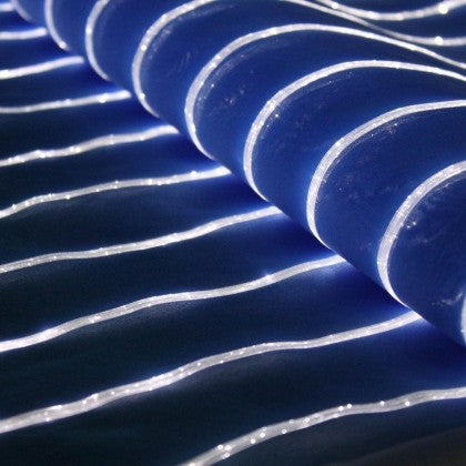 TABLE RUNNER (LUMINOUS FIBER OPTIC FABRIC) - BLUE STRIPED