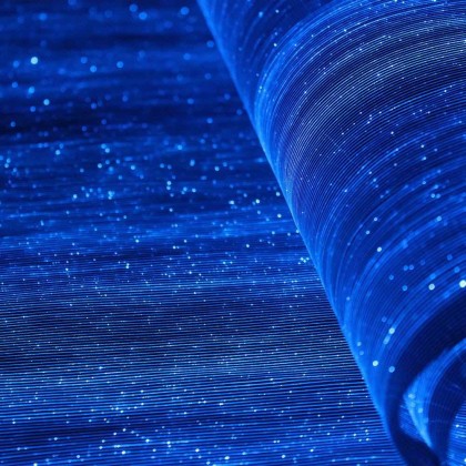 TABLE RUNNER (LUMINOUS FIBER OPTIC FABRIC) - BLACK FULLSTAR