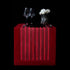 TABLE RUNNER (LUMINOUS FIBER OPTIC FABRIC) - RED STRIPED