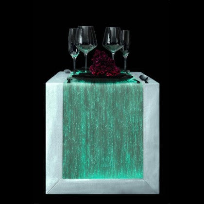 TABLE RUNNER (LUMINOUS FIBER OPTIC FABRIC) - WHITE FULLSTAR