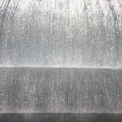 TABLE RUNNER (LUMINOUS FIBER OPTIC FABRIC) - WHITE FULLSTAR