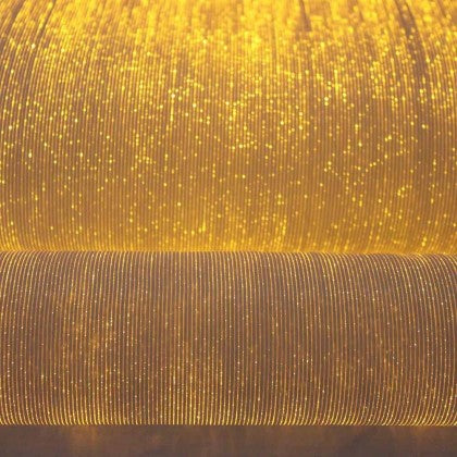 TABLE RUNNER (LUMINOUS FIBER OPTIC FABRIC) - WHITE FULLSTAR