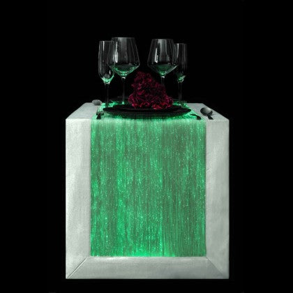 TABLE RUNNER (LUMINOUS FIBER OPTIC FABRIC) - WHITE FULLSTAR